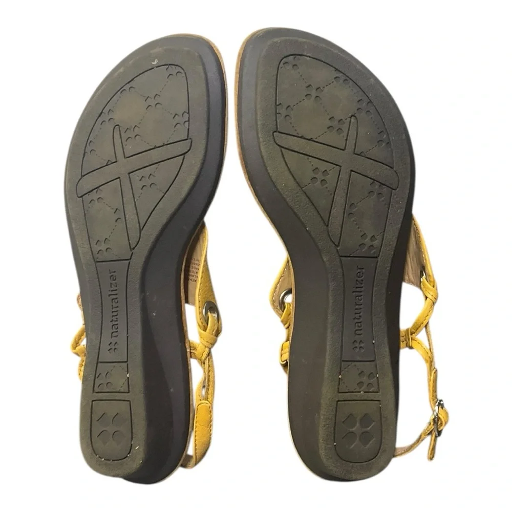 Naturalizer‎ T-Strap Sandals 💛 Leather | Women’s 8